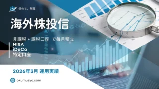 【海外株投信】2026年3月 運用実績 ～毎月積立 長期運用～